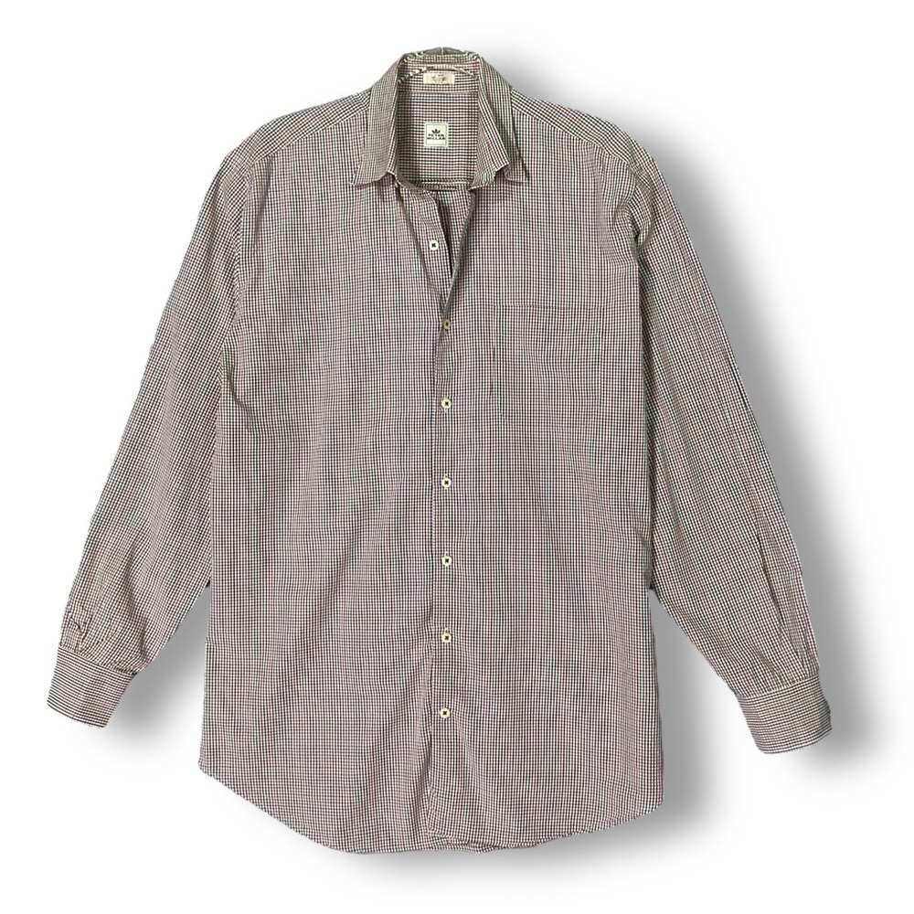 Peter Millar Check Plaid Shirt Sz L Button Up Multi Color Long Sleeve